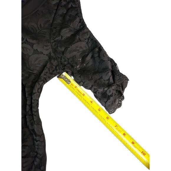 American Eagle Outfitters Dark Grey Lace Front Top - Medium - Picture 7 of 9